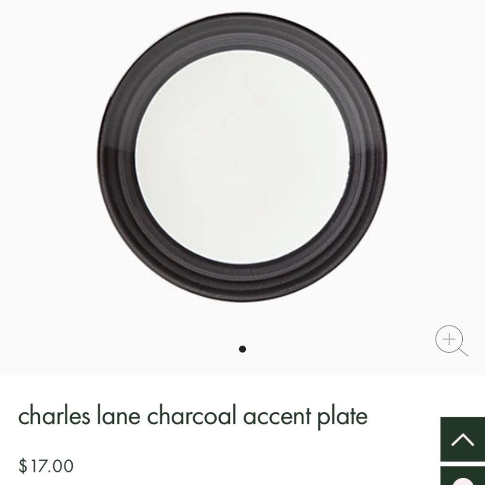 3/$15-  BNIB S/4 Kate Spade Lenox Charles Lane Accent Plates (Charcoal)